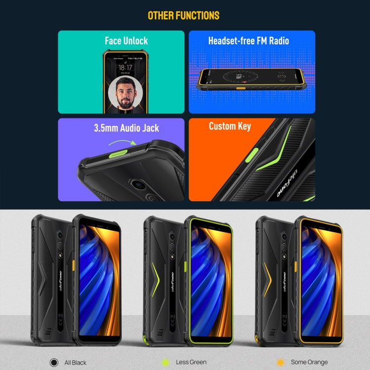 Ulefone Armor X12 Pro, 4GB+64GB, IP68/IP69K Rugged Phone, 5.45 inch Android 13 MediaTek Helio G36 Octa Core, Network: 4G, NFC(Less Green) - free shipping - PMC TechLife - Order now!
