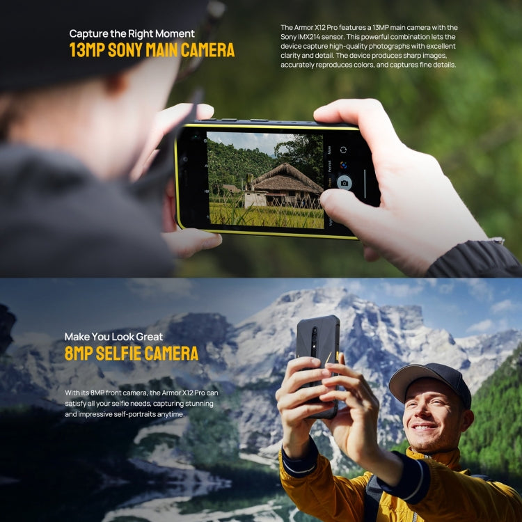 Ulefone Armor X12 Pro, 4GB+64GB, IP68/IP69K Rugged Phone, 5.45 inch Android 13 MediaTek Helio G36 Octa Core, Network: 4G, NFC(All Black) - free shipping - PMC Jewellery - Order now!