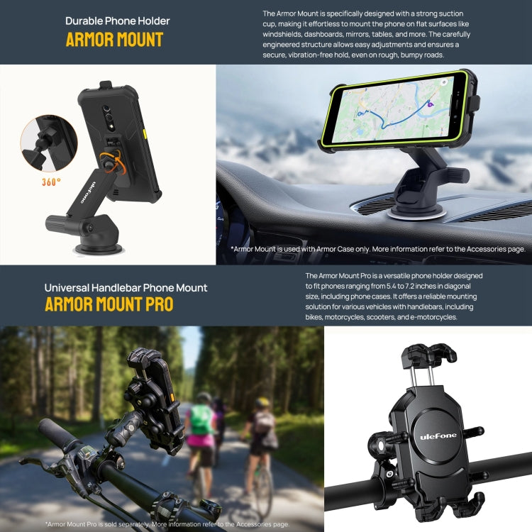 Ulefone Armor X12 Pro, 4GB+64GB, IP68/IP69K Rugged Phone, 5.45 inch Android 13 MediaTek Helio G36 Octa Core, Network: 4G, NFC(All Black) - free shipping - PMC Jewellery - Order now!