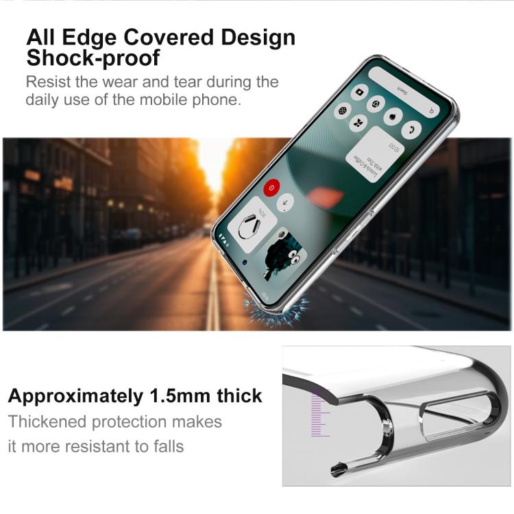 For Nothing Phone 3 imak UX-10 Series Transparent Shockproof TPU Phone Case(Transparent)