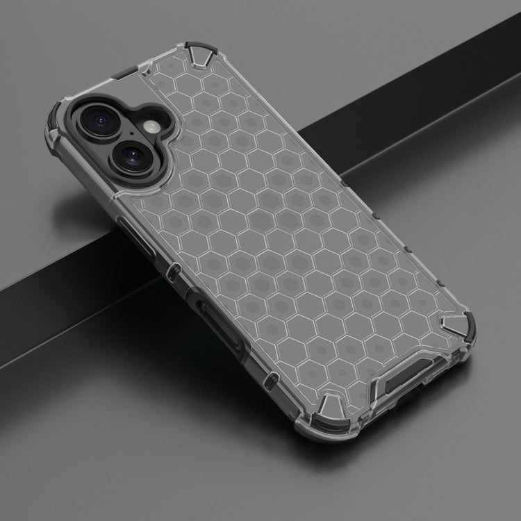 For iPhone 16 Honeycomb Shockproof Phone Case(Black) - iPhone 16 Cases by PMC TechLife | Online Shopping South Africa | PMC TechLife | Buy Now Pay Later Mobicred