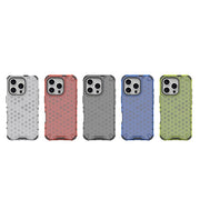 For iPhone 16 Pro Honeycomb Shockproof Phone Case(Red)