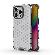 For iPhone 16 Pro Max Honeycomb Shockproof Phone Case(White)
