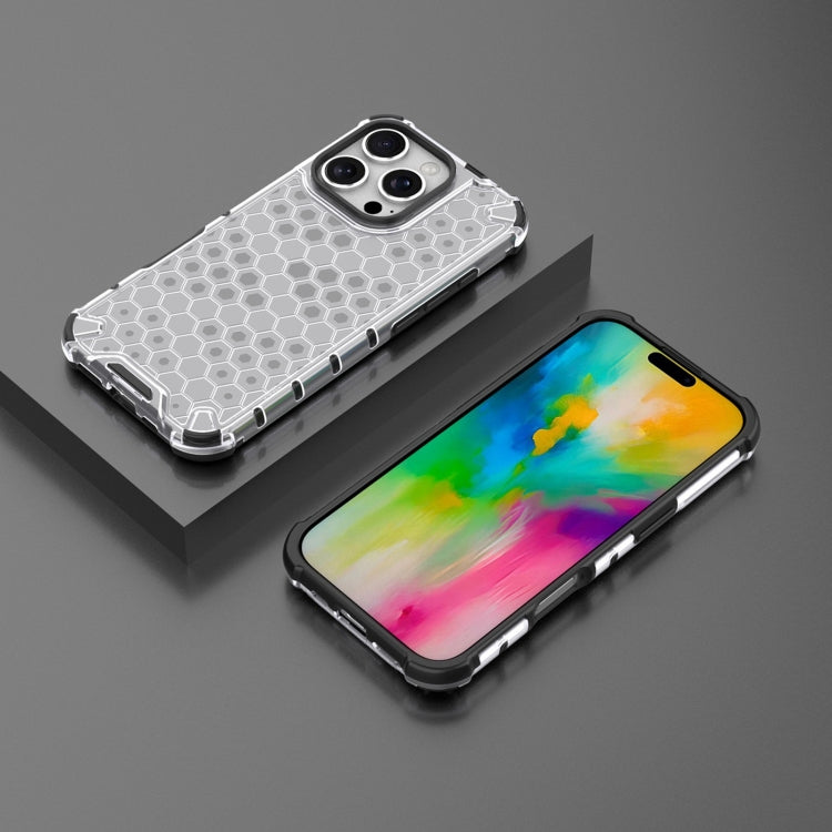 For iPhone 16 Pro Max Honeycomb Shockproof Phone Case(White) - iPhone 16 Pro Max Cases by PMC Jewellery | Online Shopping South Africa | PMC Jewellery | Buy Now Pay Later Mobicred
