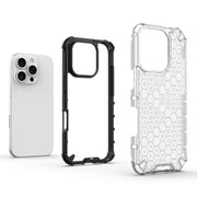 For iPhone 16 Pro Max Honeycomb Shockproof Phone Case(White)