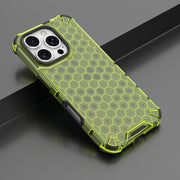 For iPhone 16 Pro Max Honeycomb Shockproof Phone Case(Green)
