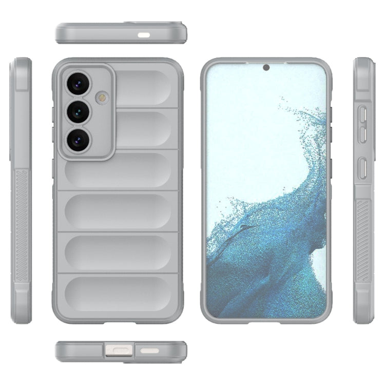 For Samsung Galaxy S24 5G Magic Shield TPU + Flannel Phone Case(Grey) - Galaxy S24 5G Cases by PMC TechLife | Online Shopping South Africa | PMC TechLife