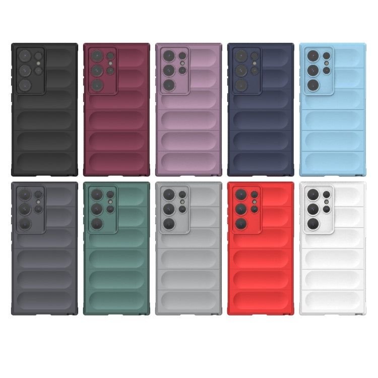 For Samsung Galaxy S24 Ultra 5G Magic Shield TPU + Flannel Phone Case(Wine Red) - Galaxy S24 Ultra 5G Cases by PMC TechLife | Online Shopping South Africa | PMC TechLife