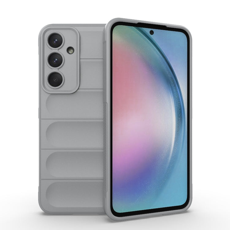 For Samsung Galaxy A55 5G Magic Shield TPU + Flannel Phone Case(Grey) - Galaxy Phone Cases by PMC TechLife | Online Shopping South Africa | PMC TechLife