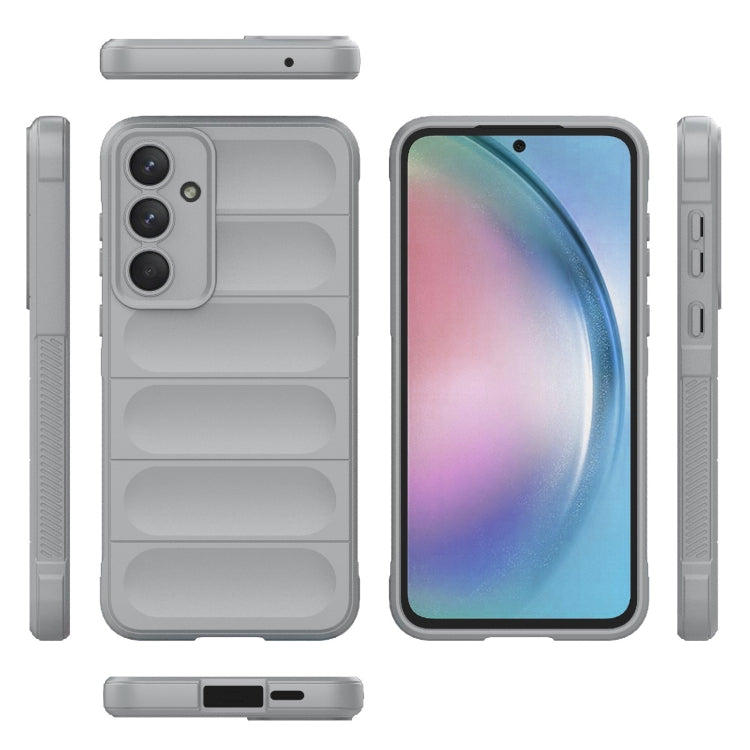 For Samsung Galaxy A55 5G Magic Shield TPU + Flannel Phone Case(Grey) - Galaxy Phone Cases by PMC TechLife | Online Shopping South Africa | PMC TechLife