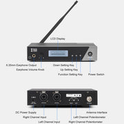 XTUGA  IEM1100 Professional Wireless In Ear Monitor System 1 BodyPacks(US Plug)