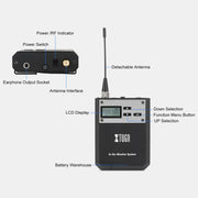 XTUGA  IEM1100 Professional Wireless In Ear Monitor System 1 BodyPacks(US Plug)