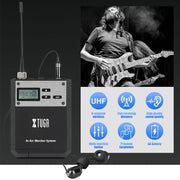 XTUGA  IEM1100 Professional Wireless In Ear Monitor System 1 BodyPacks(US Plug)