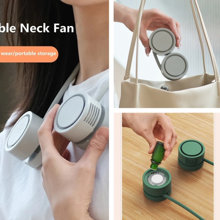 DQ209 Portable Hanging Neck Mute Aroma Diffuser Small Fan(Ice Green) - free shipping - PMC TechLife - Order now!
