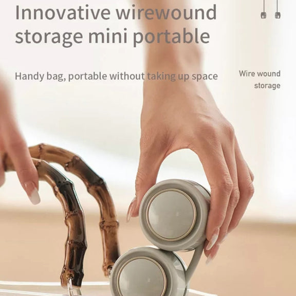 DQ210 Portable Hanging Neck Mute Aroma Diffuser Small Fan(White)