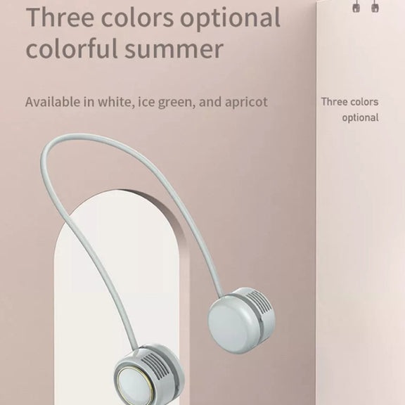 DQ210 Portable Hanging Neck Mute Aroma Diffuser Small Fan(White)