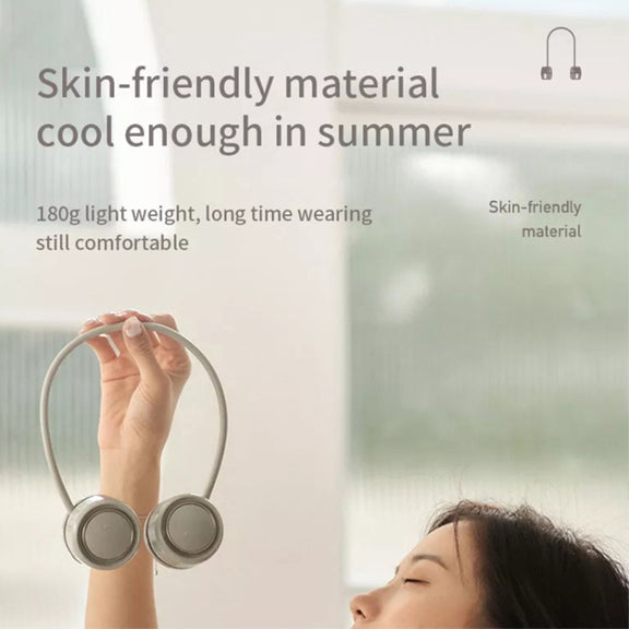 DQ210 Portable Hanging Neck Mute Aroma Diffuser Small Fan(White)