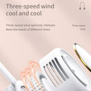 DQ210 Portable Hanging Neck Mute Aroma Diffuser Small Fan(White)