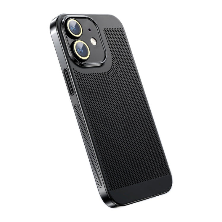 For iPhone 12 Ice Sense Heat Dissipation Electroplating PC Phone Case(Black) - iPhone 12 / 12 Pro Cases by PMC TechLife | Online Shopping South Africa | PMC TechLife | Buy Now Pay Later Mobicred