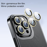 For iPhone 12 Pro Max Ice Sense Heat Dissipation Electroplating PC Phone Case(Champagne Gold)