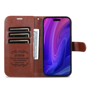 For iPhone 16 Pro AZNS Sheepskin Texture Flip Leather Phone Case(Brown)