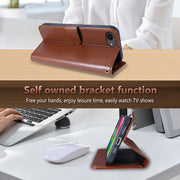 For iPhone 16e AZNS Sheepskin Texture Flip Leather Phone Case(Red)
