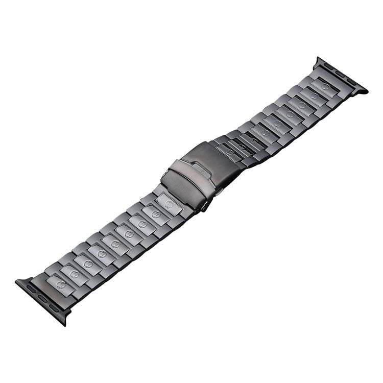 For Apple Watch Series 6 40mm Safety Buckle Titanium Steel Watch Band(Grey) - Watch Bands by PMC TechLife | Online Shopping South Africa | PMC TechLife