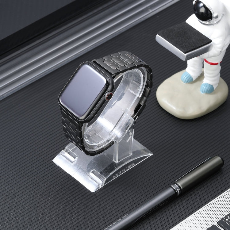 For Apple Watch Series 2 42mm Safety Buckle Titanium Steel Watch Band(Grey) - Watch Bands by PMC TechLife | Online Shopping South Africa | PMC TechLife