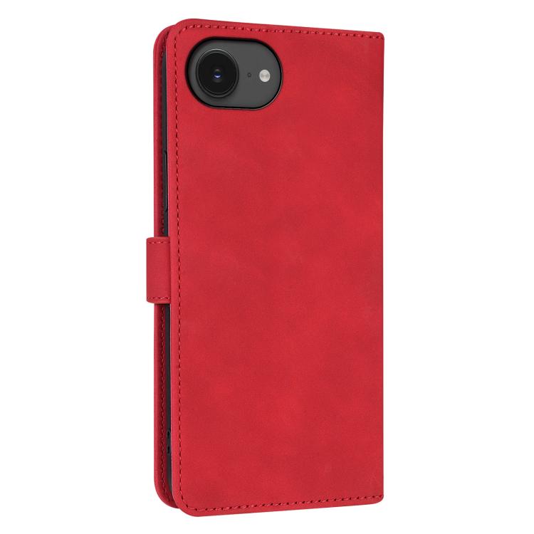 For iPhone 16e AZNS Skin Feel Calf Texture Flip Leather Phone Case(Red) - iPhone 16e Cases by AZNS | Online Shopping South Africa | PMC TechLife | Buy Now Pay Later Mobicred