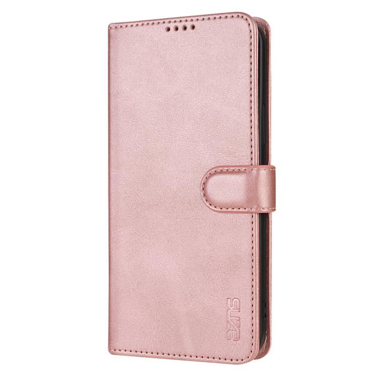 For iPhone 16e AZNS Skin Feel Calf Texture Flip Leather Phone Case(Rose Gold) - iPhone 16e Cases by AZNS | Online Shopping South Africa | PMC TechLife | Buy Now Pay Later Mobicred