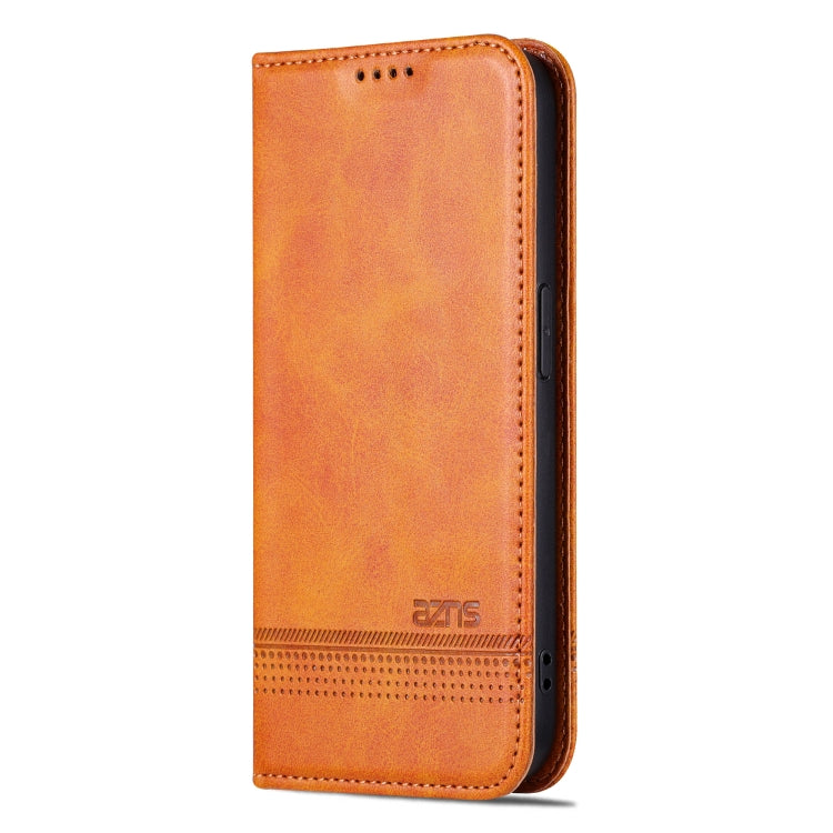 For iPhone 16 Pro Max AZNS Magnetic Calf Texture Flip Leather Phone Case(Light Brown) - iPhone 16 Pro Max Cases by AZNS | Online Shopping South Africa | PMC TechLife | Buy Now Pay Later Mobicred