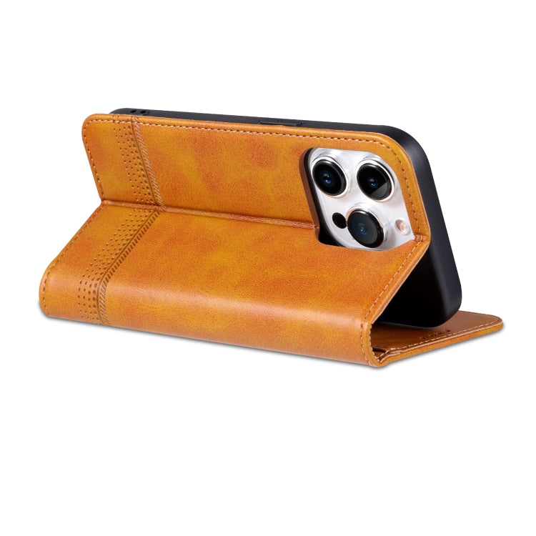 For iPhone 16 Pro Max AZNS Magnetic Calf Texture Flip Leather Phone Case(Light Brown) - iPhone 16 Pro Max Cases by AZNS | Online Shopping South Africa | PMC TechLife | Buy Now Pay Later Mobicred