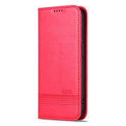 For iPhone 16 Pro AZNS Magnetic Calf Texture Flip Leather Phone Case(Red)