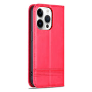 For iPhone 16 Pro AZNS Magnetic Calf Texture Flip Leather Phone Case(Red)