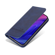 For iPhone 16 Pro AZNS Magnetic Calf Texture Flip Leather Phone Case(Dark Blue)