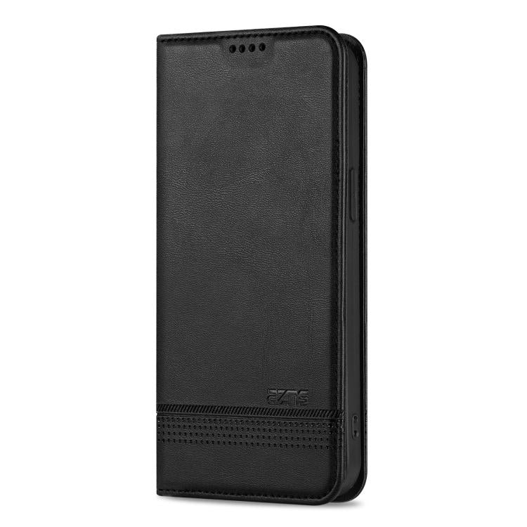 For iPhone 16e AZNS Magnetic Calf Texture Flip Leather Phone Case(Black) - iPhone 16e Cases by AZNS | Online Shopping South Africa | PMC TechLife | Buy Now Pay Later Mobicred