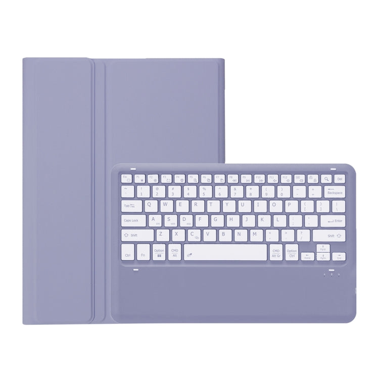 For Samsung Galaxy Tab S9+ A810B Pen Slot Detachable Bluetooth Keyboard Leather Tablet Case(Purple) - Samsung Keyboard by PMC TechLife | Online Shopping South Africa | PMC TechLife