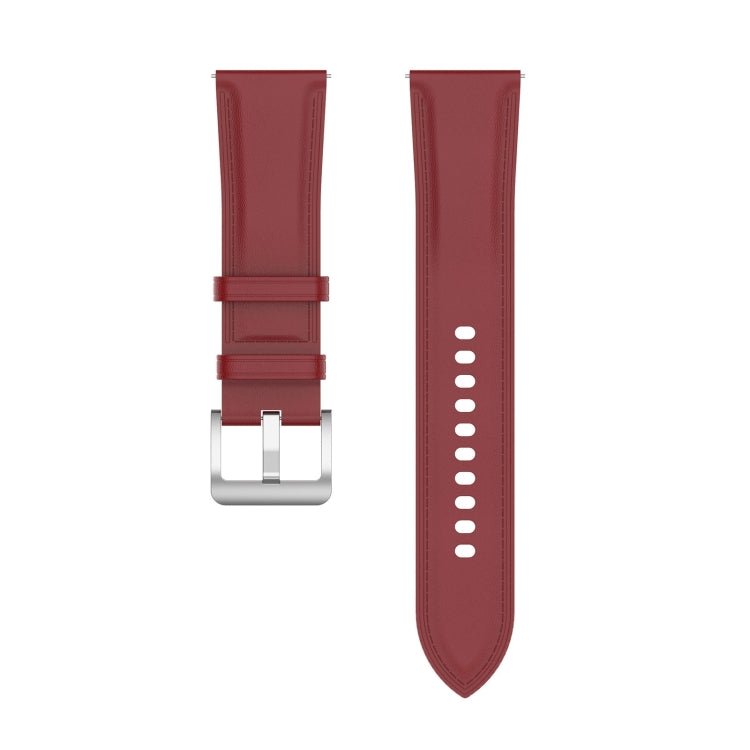 For Samsung Galaxy Watch 6 / 6 Classic Leather Replacement Watch Band(Red) - free shipping - PMc TechLife - Order now!