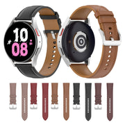 For Samsung Galaxy Watch 6 / 6 Classic Leather Replacement Watch Band(Light Brown)