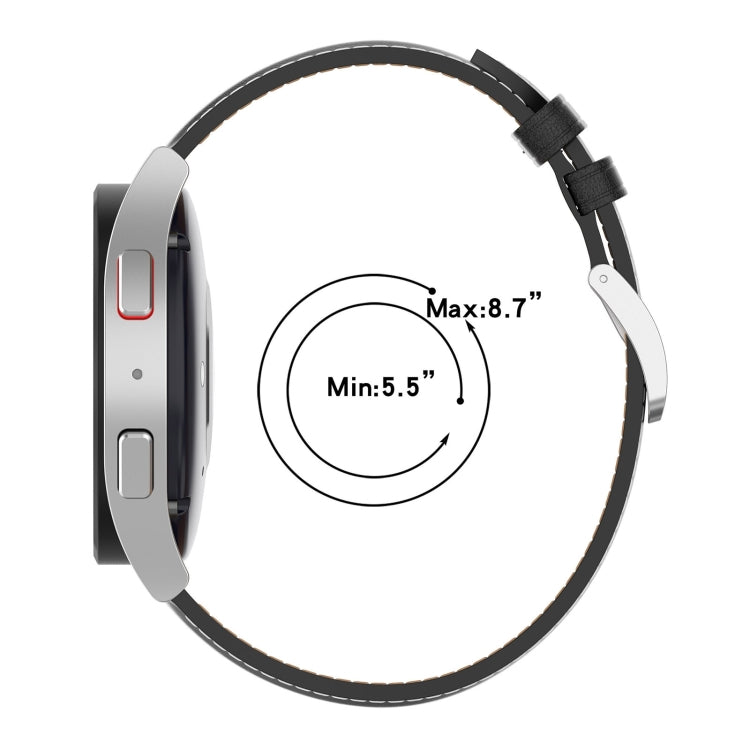 For Samsung Galaxy Watch 6 / 6 Classic Leather Replacement Watch Band(Light Brown) - Watch Bands by PMc TechLife | Online Shopping South Africa | PMc TechLife | Buy Now Pay Later Mobicred