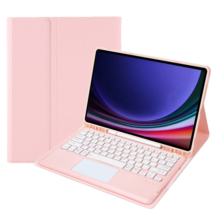 For Samsung Galaxy Tab S9+ A810B-A Touch Pad Detachable Bluetooth Keyboard Leather Tablet Case(Pink) - Samsung Keyboard by PMC TechLife | Online Shopping South Africa | PMC TechLife