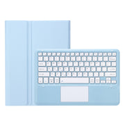 For Samsung Galaxy Tab S10+ 12.4 A810B-A Touch Pad Detachable Bluetooth Keyboard Leather Tablet Case(Sky Blue)