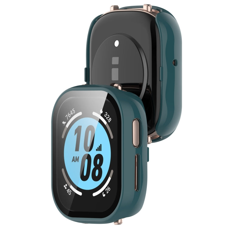 For Honor Watch 4 PC + 9H Tempered Glass Integrated Watch Case(Pine Green) - Watch Cases by PMC TechLife | Online Shopping South Africa | PMC TechLife