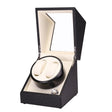 5 Gear Mechanical Automatic Watch Box Electric Motor Watch Shaker, US Plug, Style:Ostrich Pattern(White) - free shipping - PMC TechLife - Order now!