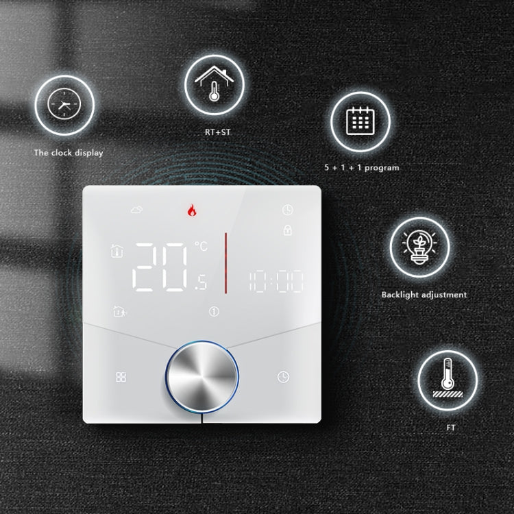 BHT-009GCLW Boiler Heating WiFi Smart Home LED Thermostat(Black)