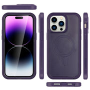 For iPhone 15 Pro Defender Series XT MagSafe Magnetic PC + TPU Shockproof Phone Case(Dark Purple)