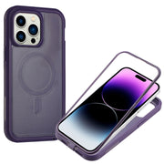 For iPhone 15 Pro Defender Series XT MagSafe Magnetic PC + TPU Shockproof Phone Case(Dark Purple)
