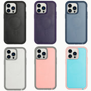 For iPhone 15 Pro Defender Series XT MagSafe Magnetic PC + TPU Shockproof Phone Case(Dark Purple)