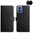 For Motorola Moto G04 / G24 Genuine Leather Fingerprint-proof Horizontal Flip Phone Case(Black) - Motorola Cases by PMC TechLife | Online Shopping South Africa | PMC TechLife | Buy Now Pay Later Mobicred