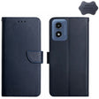 For Motorola Moto G Play 4G 2024 Genuine Leather Fingerprint-proof Horizontal Flip Phone Case(Blue) - Motorola Cases by PMC TechLife | Online Shopping South Africa | PMC TechLife | Buy Now Pay Later Mobicred